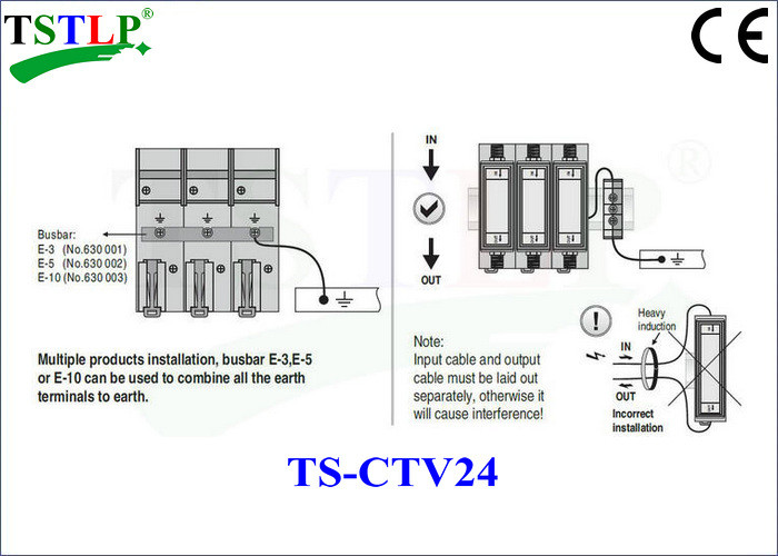 75Ω Television Surge Protector , TV / Satellite Data Surge Protection Device