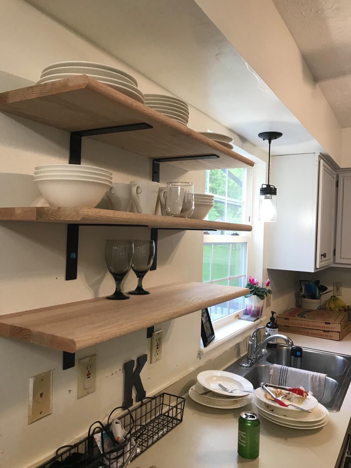 Bars Wall Mount Wood Organizer Lumber Storage Metal Rack with 3-Level