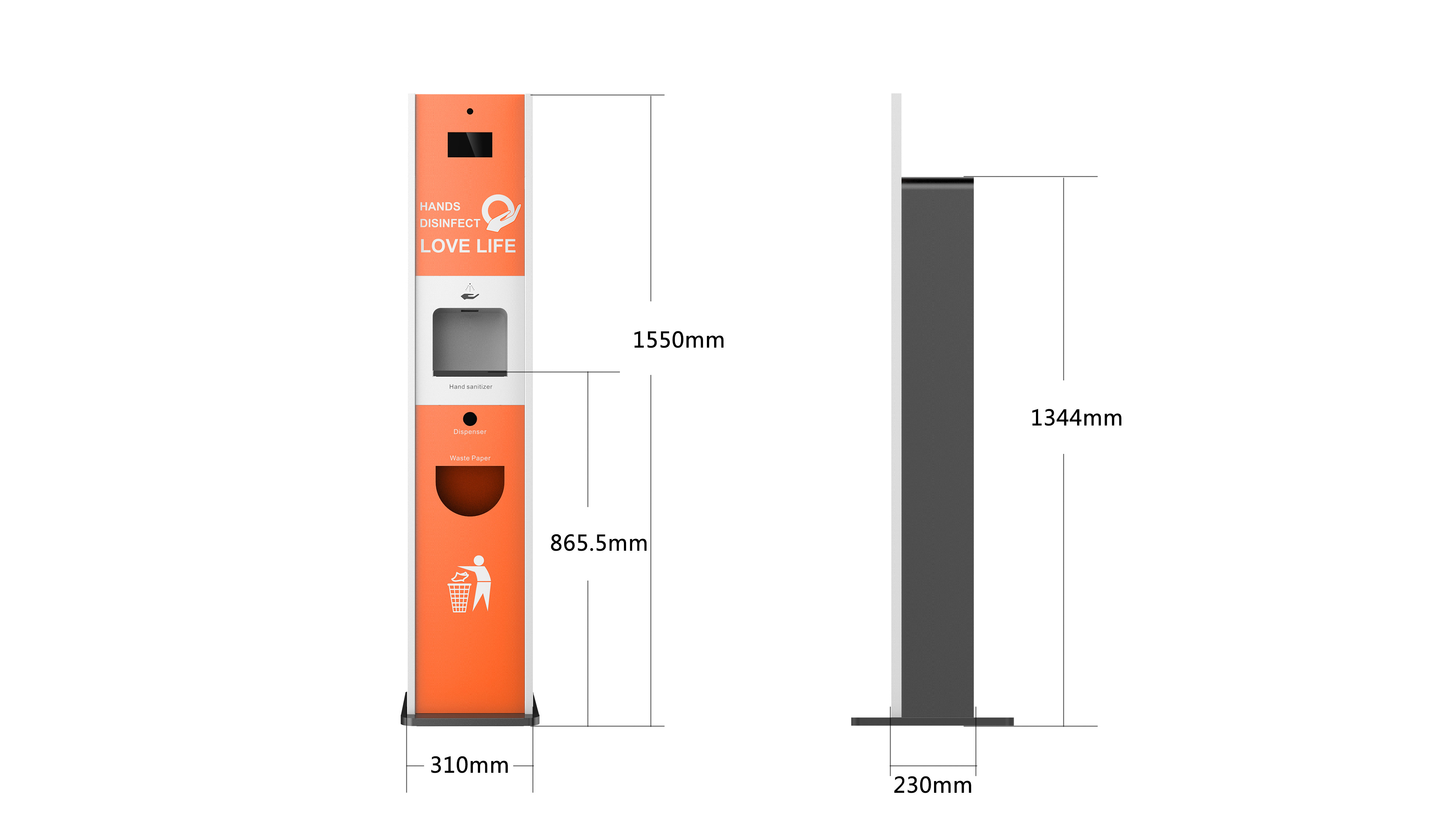 Laser Ir Forehead Thermometer Facial Recognition Thermometer Instruments