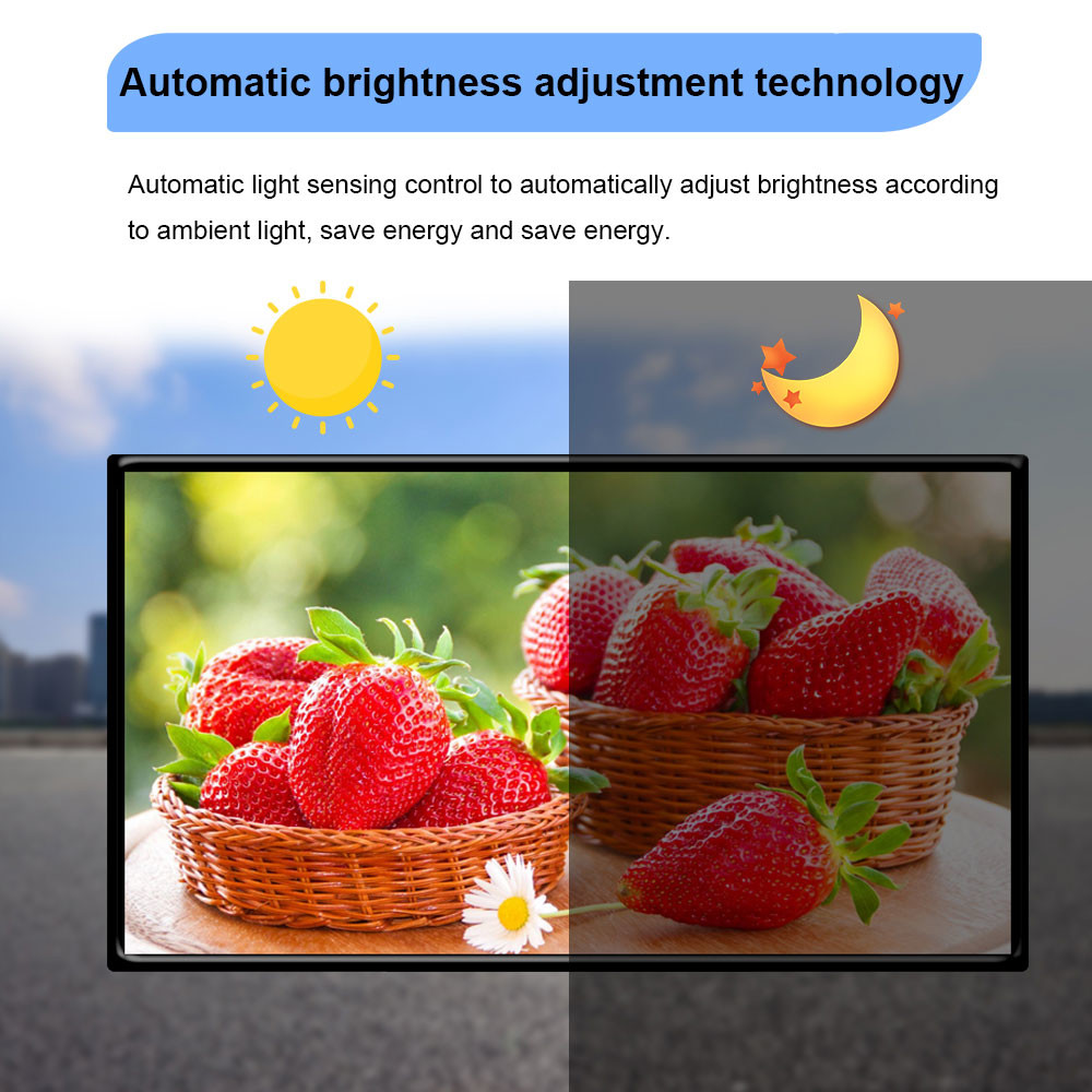 Wall Mounted High Brightness Lcd Screen Install Outdoor Tft Display