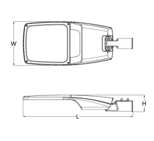 SL-27 LED Diecasting Aluminium Street Light Housing 80 -150W Dali / Zigbee / NB-Lot Control IK08
