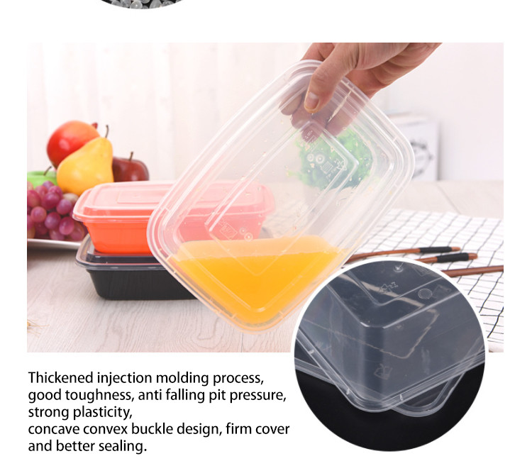 Square Round Food Packaging Containers 450ml 500ml Disposable Food Packaging Tray