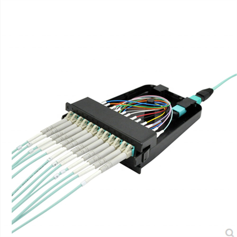 Fiber optic 40g 100g OM3 MTP MPO cassette mpo box
