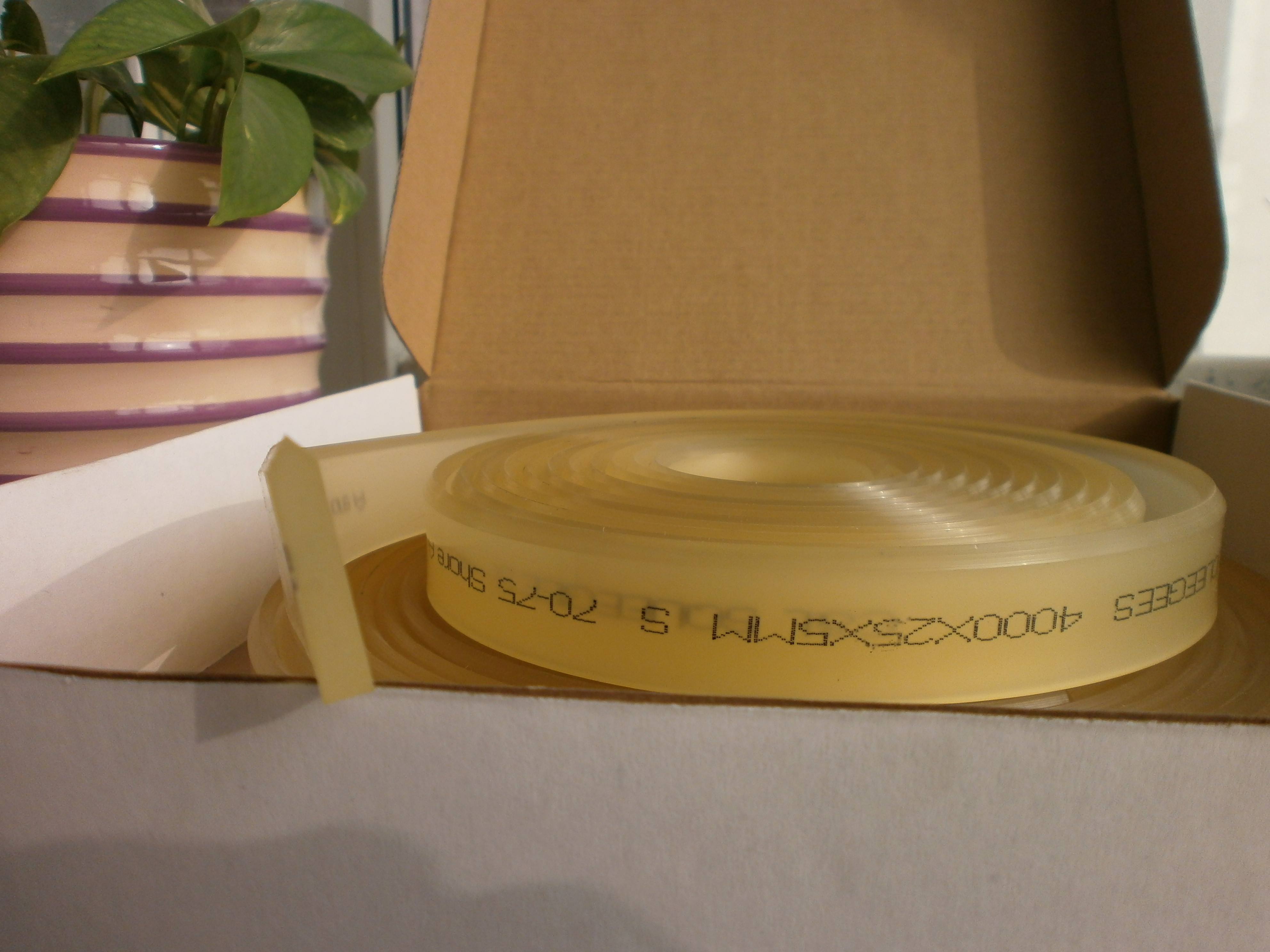 Tear Resistance Silk Screen Squeegee Rubber , 25 * 5 Silk Screen Squeegee For Cds