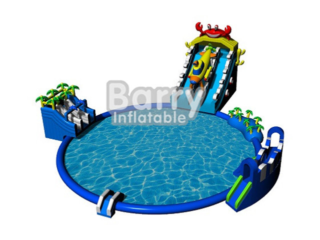 Blue seaworld amusement park equipment with big swiming pool for commercial event