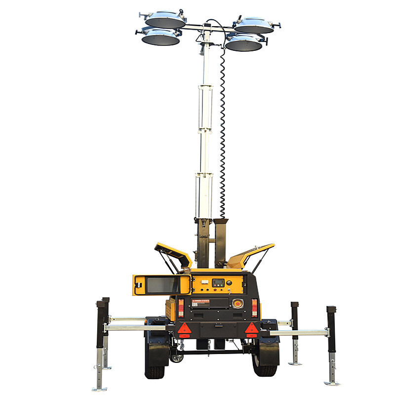 Outdoor 360 Degree Lighting Telescopic Mobile Light Tower Enhance Safety and Efficiency for Construction Sites