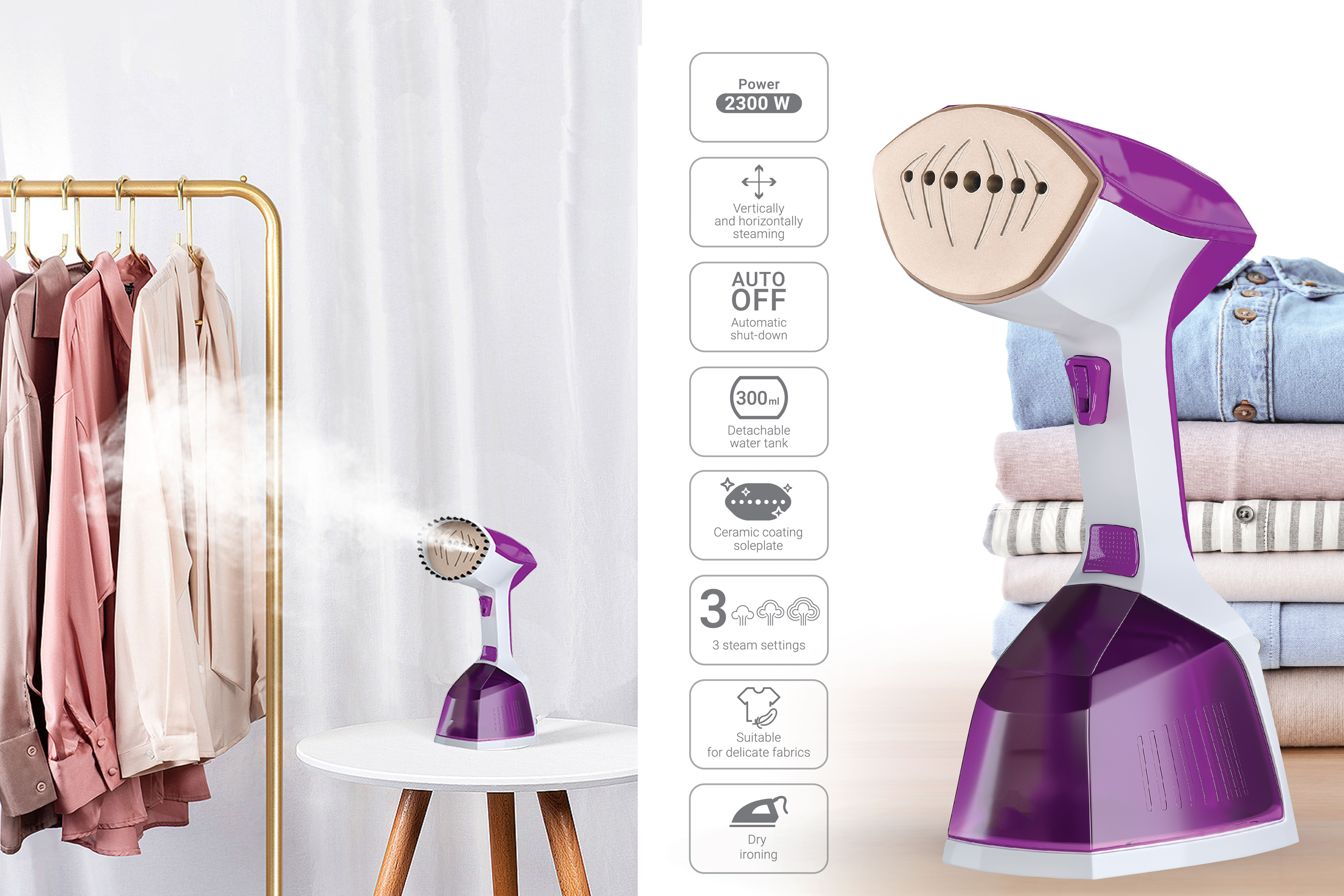 Travel Ironing Clothes Steamer 2023 Newest Handheld Garment Steamers with Accessories
