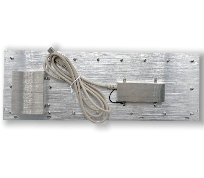 IP65 / IK07 Panel Mount Keyboard F7-TB38 With 38mm Stainless Steel Trackball