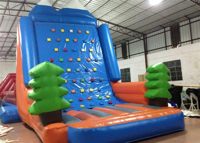 Supplier Amusement Park Inflatable Rock Climbing Wall Sports Games With Pine Trees