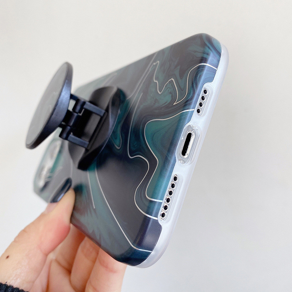 TPU Finger Grip Phone Case Pop Socket Stand Anti Scratch Protective Case For Iphone 12 Pro