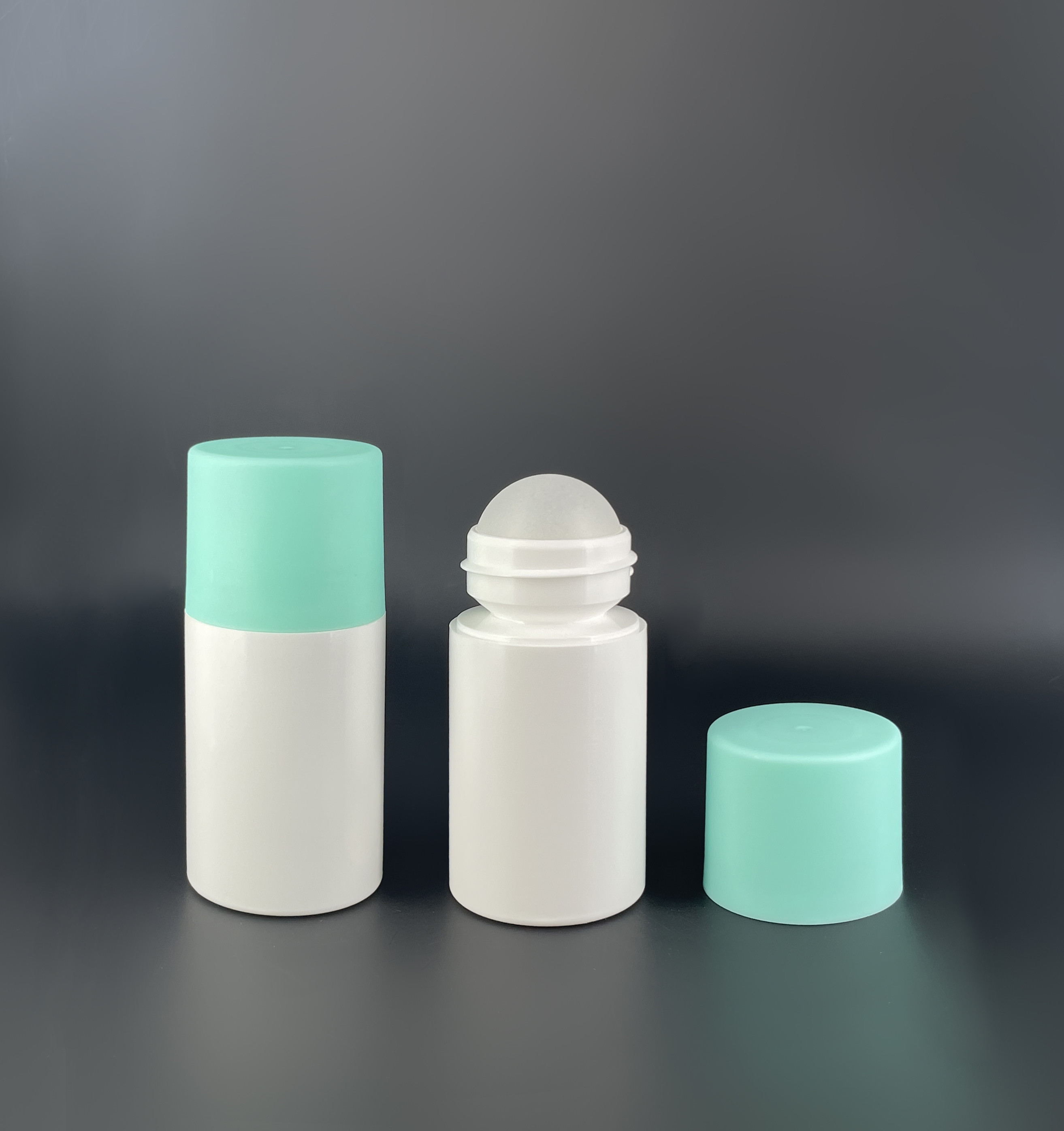 Round Volume Empty Roll On Bottles PP Plastic 90ml Bid Capacity