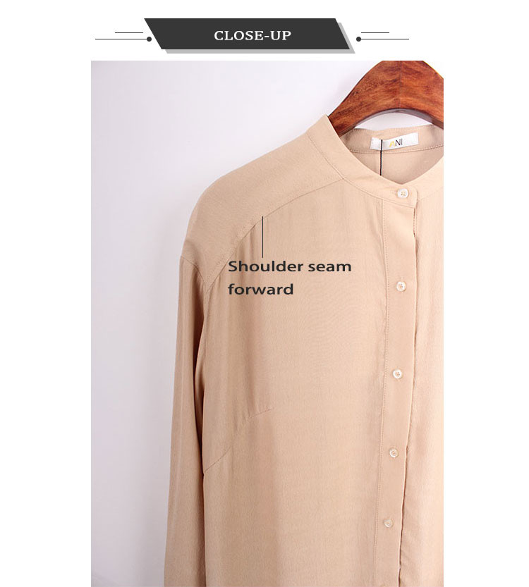 OEM Viscose crepe Women Long Sleeves Blouse For Spring Fall