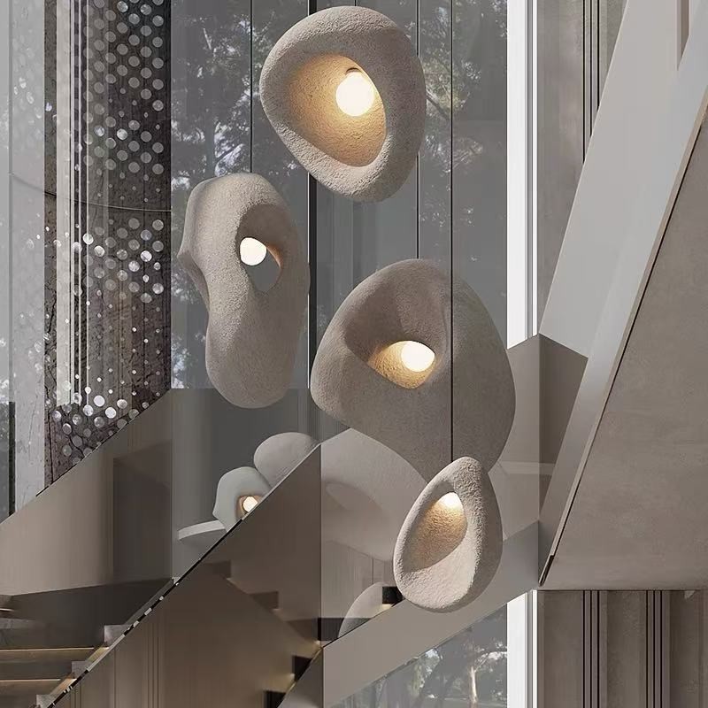Cement and concrete and resin light fixtures travel hotel and house contemporary pendant lamp