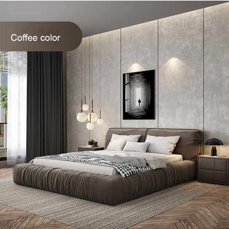 Tech Velvet Soft Sponge Queen And King Size Bed For Hotel Bedroom