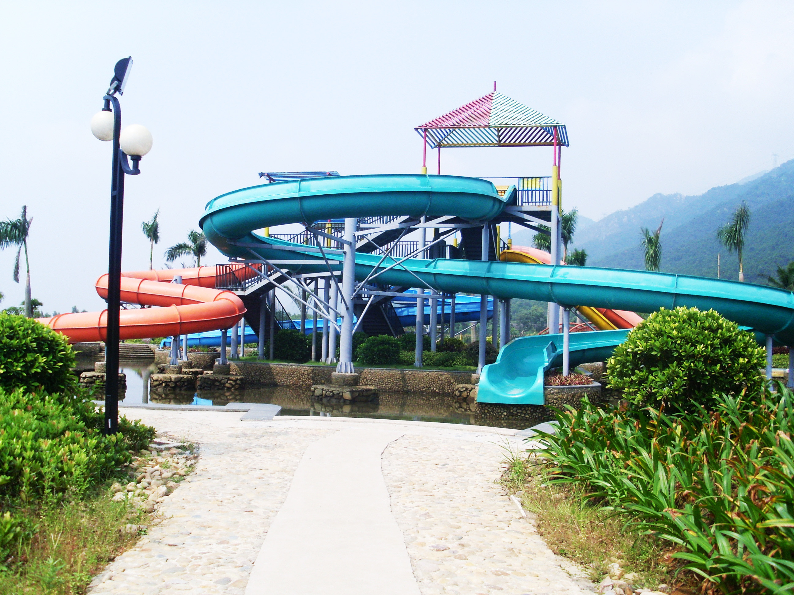 SGS Approval Huge Combined Theme Park Adult Water Slides In Water Parks