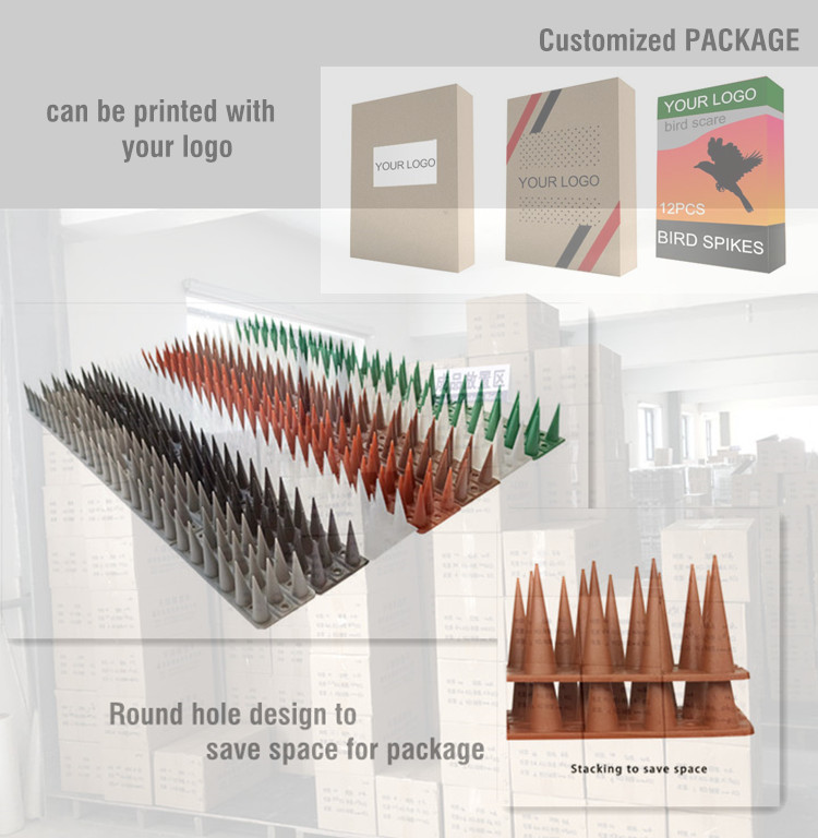 Foldable Cuttable 45mm X 335mm Anti Roosting Spikes Flying Bird Control Pest Control