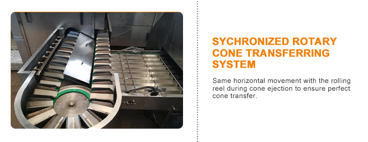 Commercial Sugar Cone Production Line Waffle Baking Rolled Sugar Biscuit Cone Machine