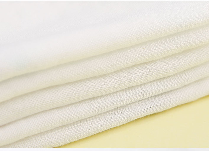 40S Thin Summer Combed White Cotton Gauze Fabrics Without Chemical