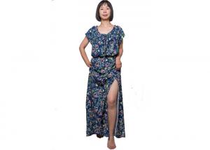 Buy cheap Soft Ladies Satin Pyjamas Long Dress Pyjama 100% Polyester Printing product