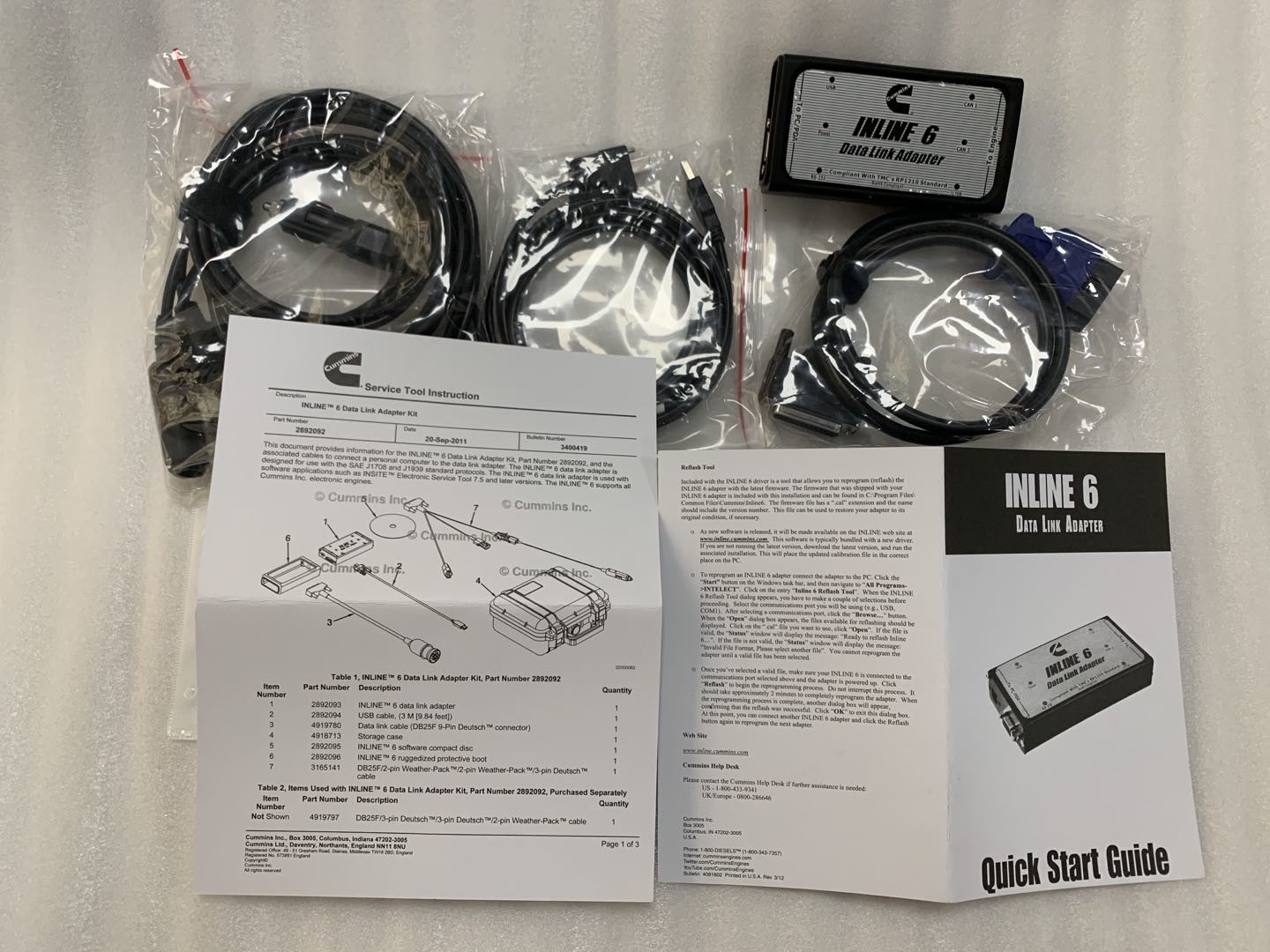QSL QSM Construction Equipment Diagnostic Tools 2892092 4918416 Heavy Duty Diagnostic Tool