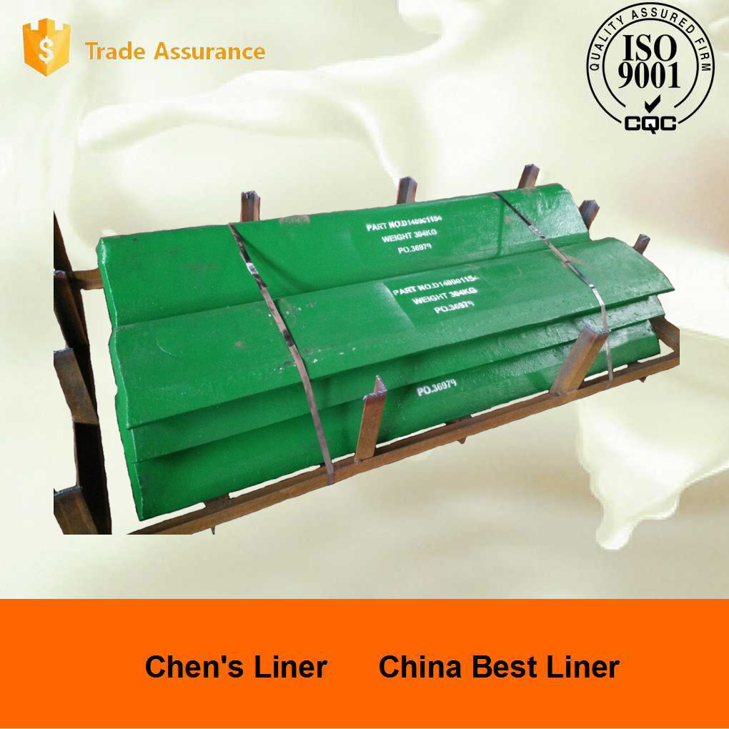 HRC50 Cr-Mo Concaves Ball Mill Liners With Impact Value AK100J