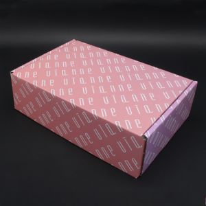 Customised Printing Pink Holographic Shipping Mailing Box Custom Private Label