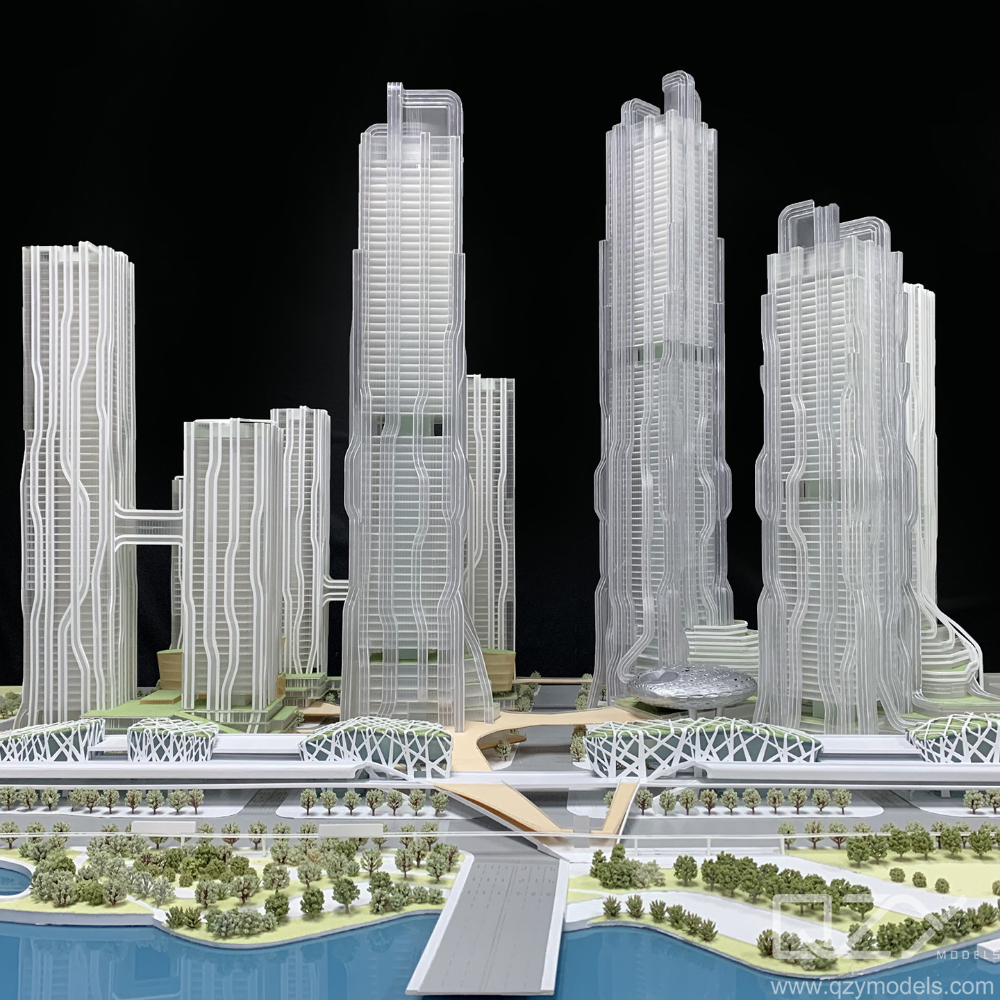 1/500 Guangzhou Haizhu Innovation Bay Lijiao Core Area Urban Design Model