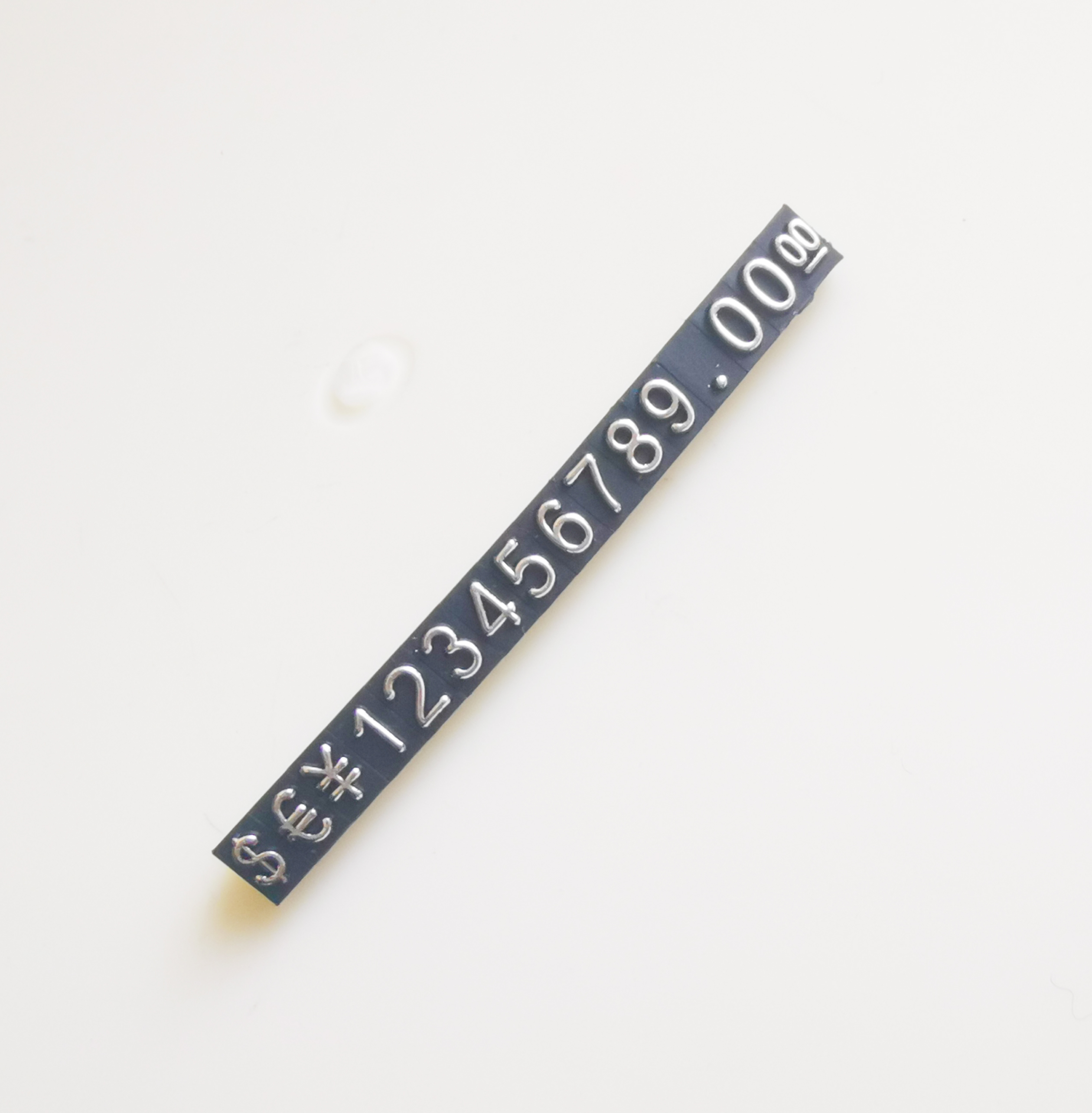 Spot Strip Digital Jewelry Tags Display Number For White Dollar Euro Transparent Black