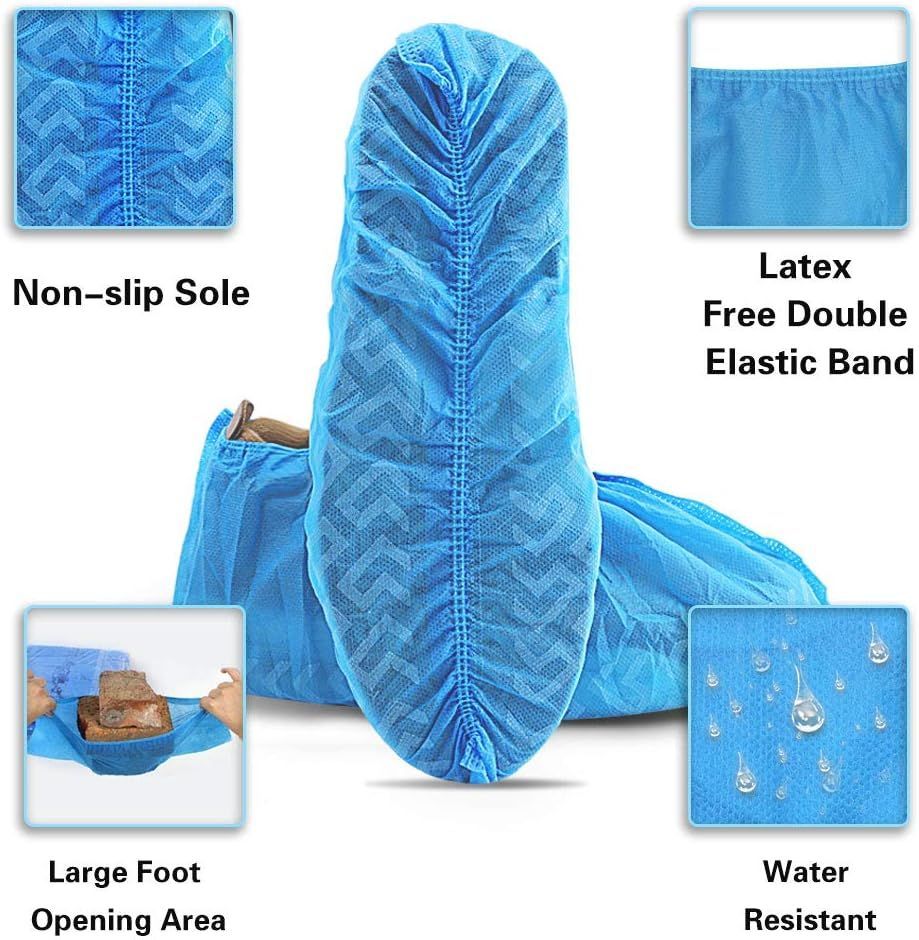 Sterile Bootcover Micro-Porous Sf White with Blue Line Disposable Boot Cover
