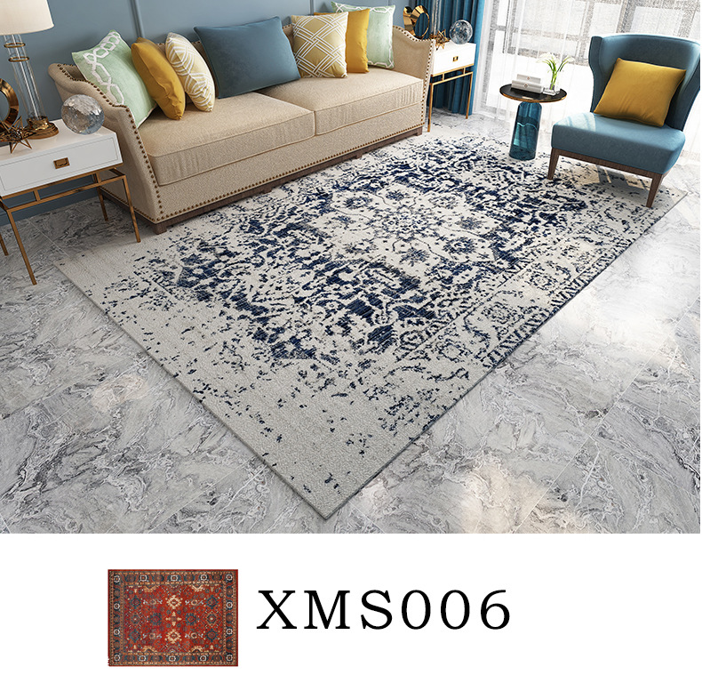 Custom Large Carpet Distressed Design BNon-Shedding Easy Care Mat Animal Print Style