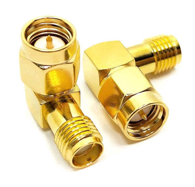 Elbow RF SMA Type Male To Female Connector For Network Booster
