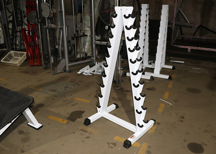 Q235 Commercial Fitness Accessories Steel Tube Ten Pairs Vertical Stand Dumbbell Rack