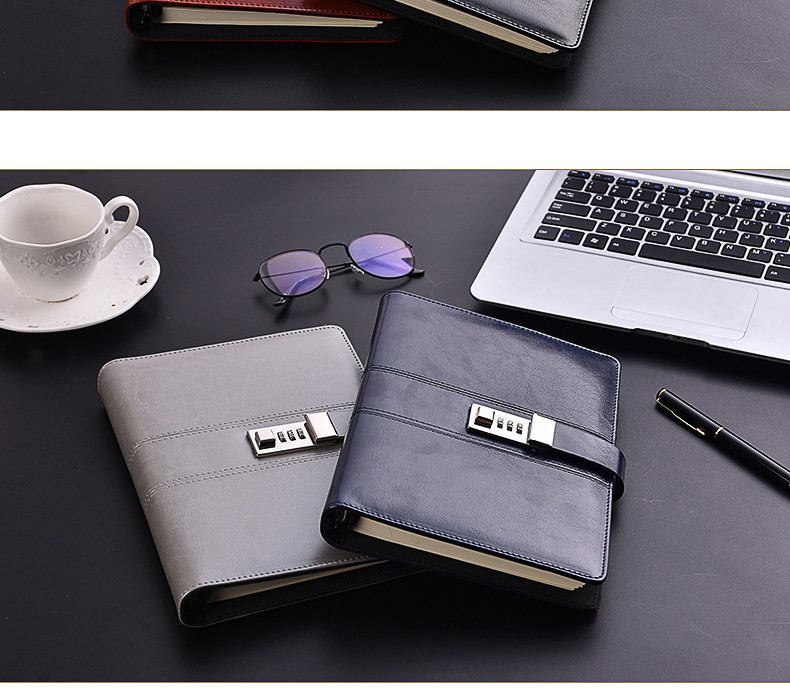A5 CODE BOOK NOTEBOOK WITH LOCKING LEDGER CARD CARD CODE BOOK LOOSE-LEAF SECRET DIARY