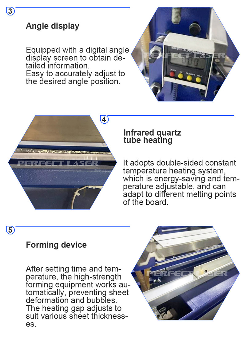 Perfect Laser Acrylic PVC Plastic Sheet Automatic Single Tube Hot Heat Manual Bending Bender Machine