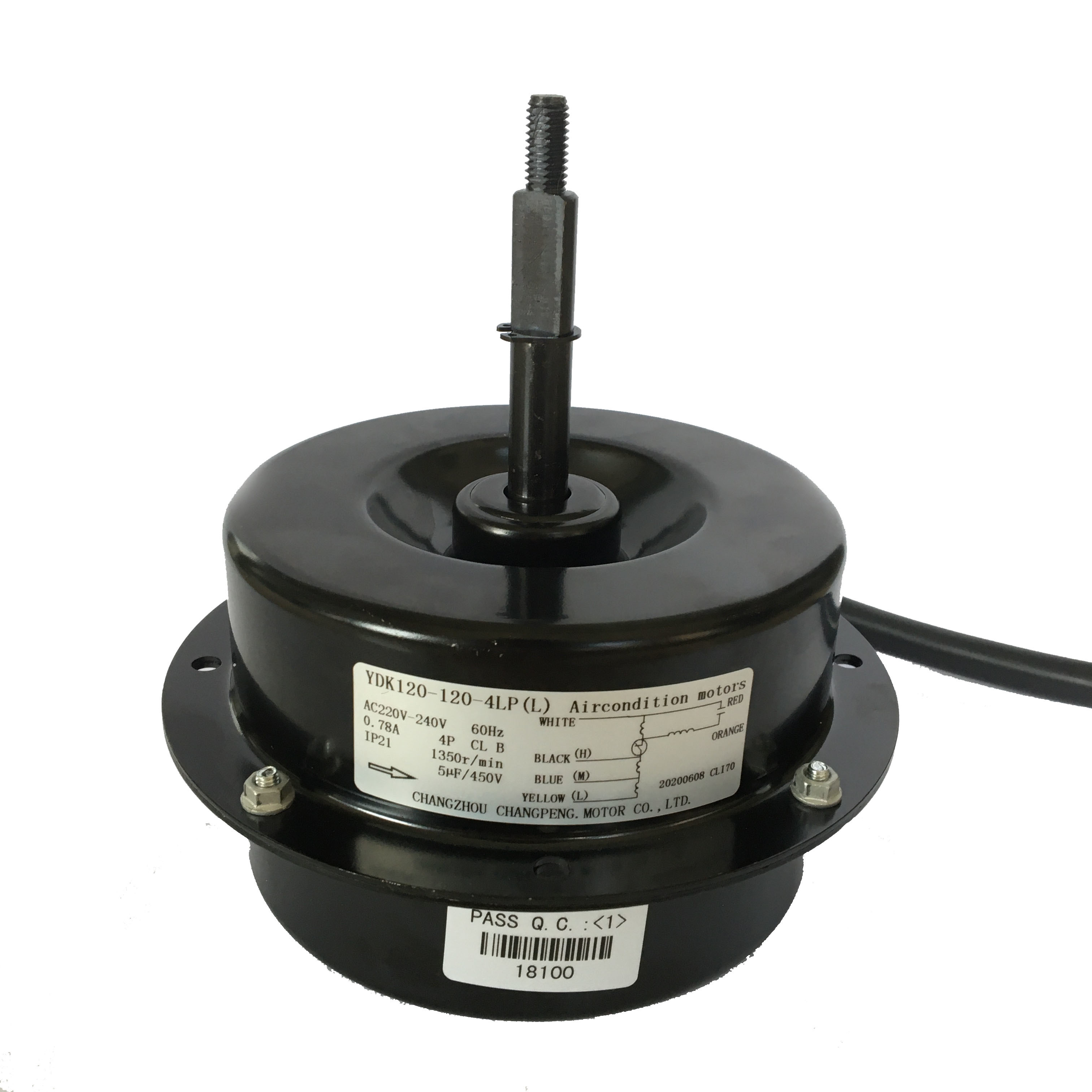 220V 120W 1/6hp 4 Pole 1350rpm 0.78A Ac Electric Fan Motor