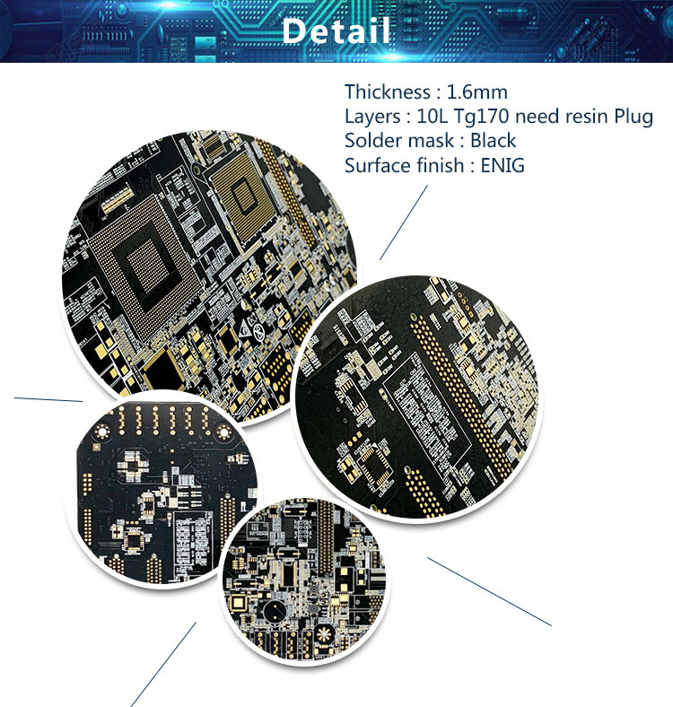 1.6MM Carbon Oil PCB Production FR4 Single Side Printed Circuit Board Design