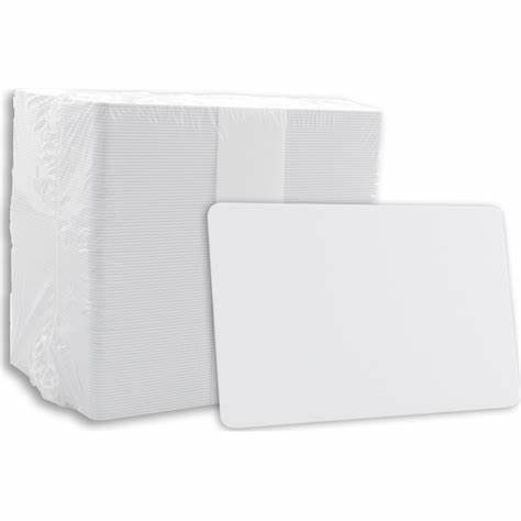 CR80 30 Mil White Plastic PVC Card , Blank Magnetic Stripe Card Hi Co for Id Badge