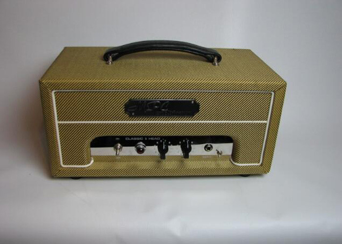 5F2A Style Champ Handmade Tweed Guitar Amplifier Head, 5W with Volume and Tone Control Classic A Tube Guitar Amp