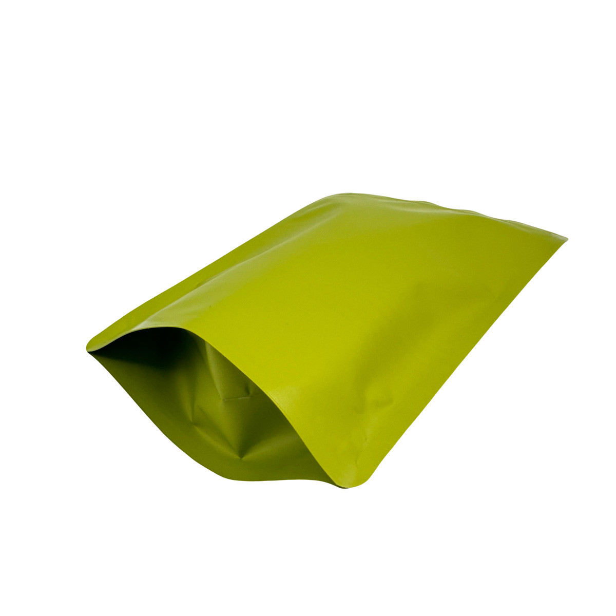 Foil Coated Matte Green Stand Up Pouch with Zipper for Coffee Beans Tea Leaves Packaging