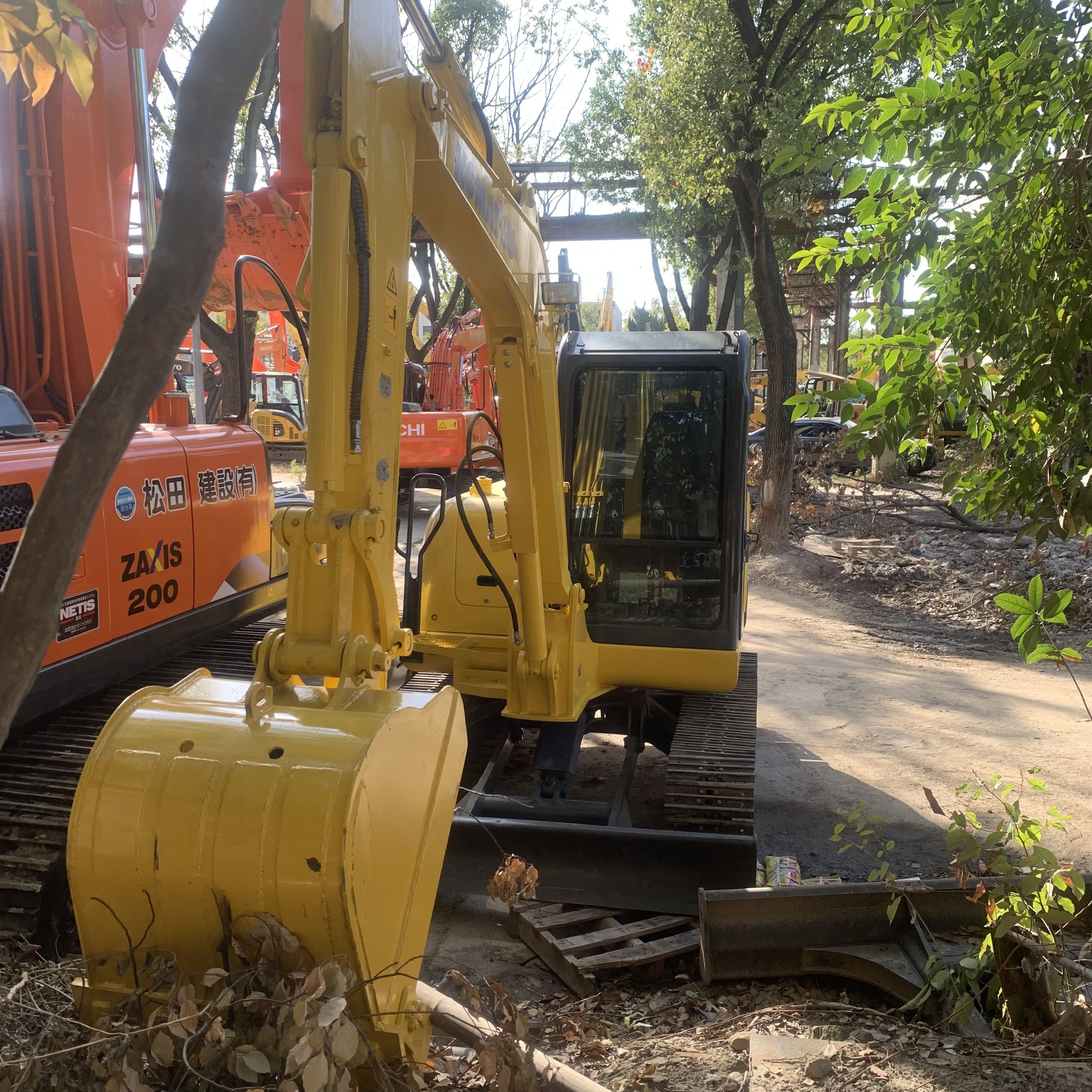 Komatsu PC56 PC55MR Used Excavators 5 Ton With Original Hydraulic Cylinder