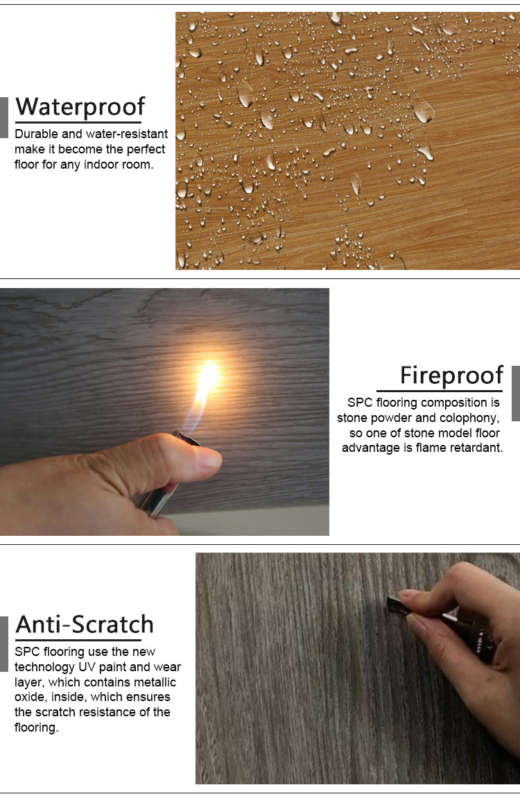 4.0mm-6.0mm Vinyl Plank Floor Luxury Waterproof SPC Vinyl Floor