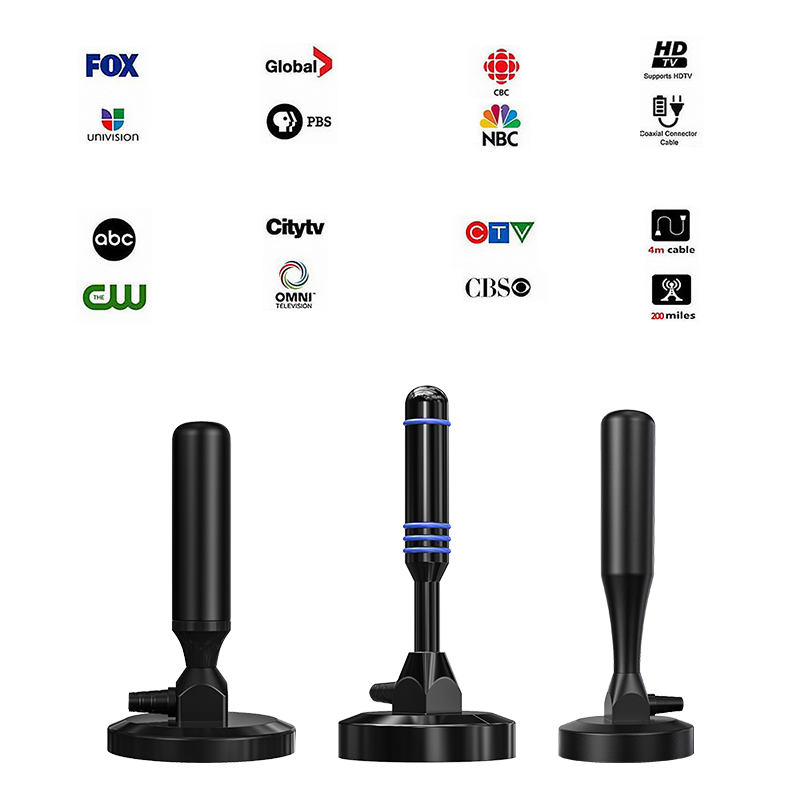 360 Degree Active UHF VHF Indoor HD Digital TV Antenna with Private Mold and High Gain