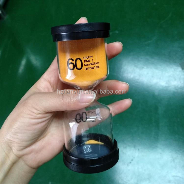 Black Cover Hour Glass Egg Timer 1 Minute - 24 Hours Sand Clock Hourglass