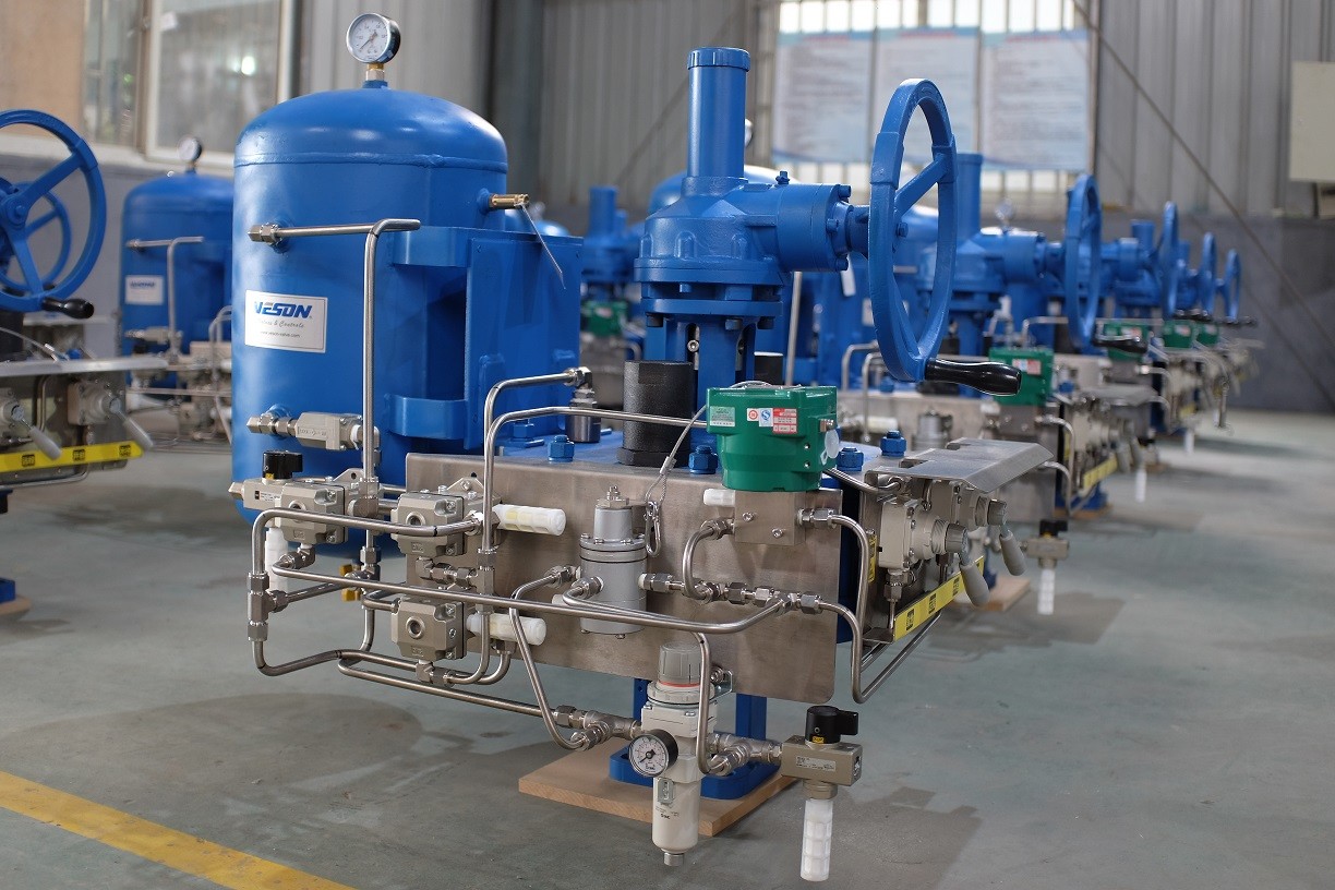 Gate Valve Liquid Oxygen Equipment Pneumatic Linear Actuator Carbon Steel Material