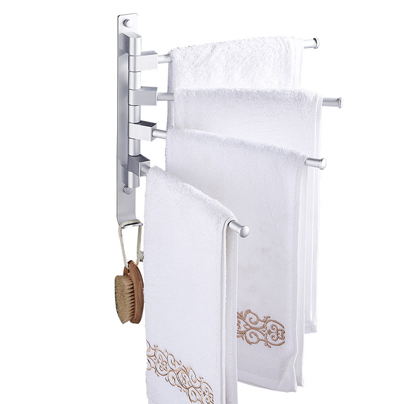 Multi - Function Bathroom Towel Rack Wall Hanging Towel Storage Rack