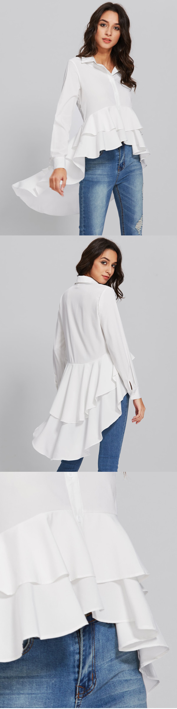 Plus Size Women Clothing Office Latest Blouse Designs