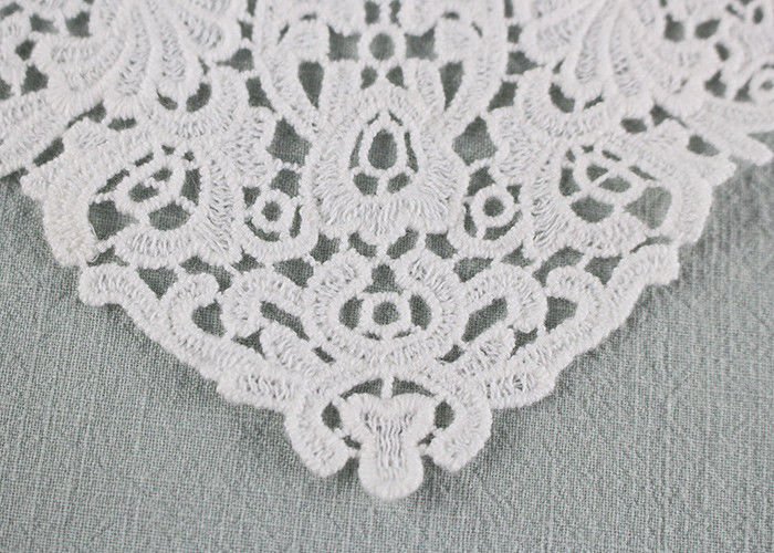 Guipure French Venice Lace Collar Cotton Lace Heart Applique For Wedding Dresses