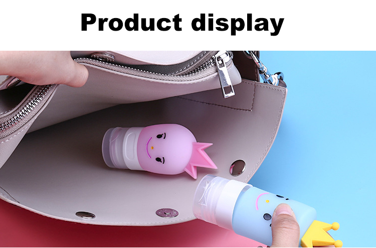 Food Grade Empty 40ml Cartoon Silicone Travel Bottles