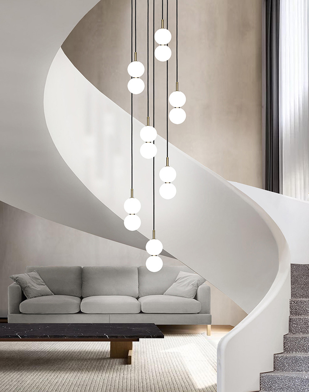 Glass Pendant Light Post-modern Pendant Lamp Bedside Living Room stairwell pendant lights(WH-AP-559)