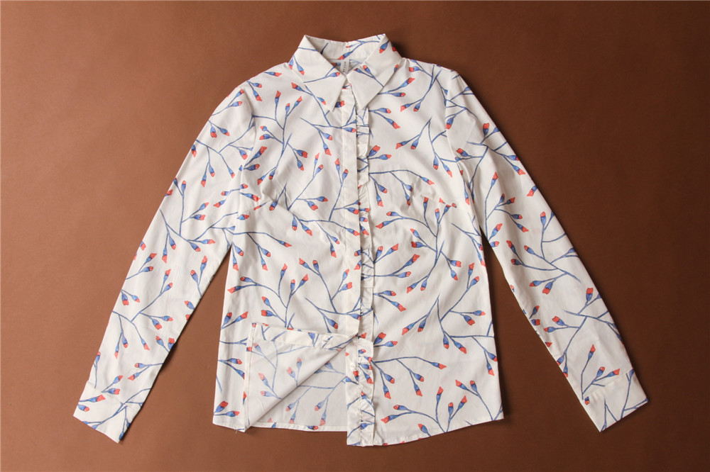 100% Cotton Stockpapa Womens Casual Print Shirts